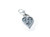 Occupational Therapy clip on sterling silver charm .925 x 1 OT