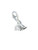 Tiny Cute Hedgehog sterling silver clip charm .925 Hedgehogs additional view