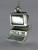 Computer 2D sterling silver charm .925 IT Desktop Computers charms additional view