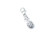 Pineapple Tiny 2D sterling silver clip charm .925 Pineapples additional view
