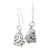 Swiss Cheese sterling silver drop earrings .925 pair drops