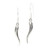Horn of Life sterling silver drop earrings .925 x 1 pair drops