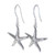 Starfish sterling silver earrings .925 x 1 pair star fish drops