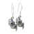 Cute otter sterling silver earrings .925 x 1 pair otters drops