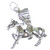 Native American Chief on horseback sterling silver charm .925 x1 Indian