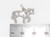 Horse sterling silver charm .925 x 1 Horses charms size example