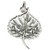 Aspen leaf sterling silver charm pendant .925 Aspens Leaves charms