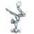 Gymnast on beam sterling silver charm .925 Gymnastics charms