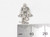Gymnast sterling silver charm .925 Bars Lady Woman Gymnastics charms side view