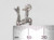 Gymnast sterling silver charm .925 Bars Lady Woman Gymnastics charms size example