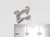 Gymnast sterling silver charm .925 Bars Lady Woman Gymnastics charms additional view