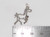 Horse sterling silver charm .925 Horses Equine charms size example