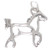Horse sterling silver charm .925 x 1 Equine Horses charms