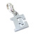 Letter E Initial sterling silver charm on lobster clip .925 x 1 Letters charms