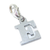Letter E Initial sterling silver charm on lobster clip .925 Letters charms