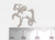 Horse sterling silver charm .925 x 1 Equine Horses charms A1 size example