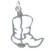 Cowboy Boot sterling silver charm .925 x 1 Cow Boy Boots charms