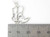 Cowboy Boot sterling silver charm .925 Cow Boy Boots charms side view