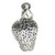 Strawberry 2D sterling silver charm .925 Strawberries charms