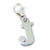 Letter J Initial sterling silver charm on lobster clip .925 Letters charms