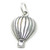 Hot Air Balloon sterling silver 2D charm .925 x 1 Ballooning charms