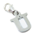 Letter U Initial sterling silver charm on lobster clip .925 x 1 Letters charms