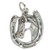 Horse head in Horseshoe sterling silver charm .925 x 1 Horses charms