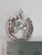 Horse head in Horseshoe sterling silver charm .925 Horses charms size example