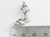 Baby Shoes sterling silver charm .925 Babies Shoes charms side view