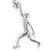 Basketball player sterling silver large charm - pendant .925 x 1 charms