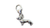 Daschund Dog sterling silver TINY clip charm .925 Dachshund dogs charms side view
