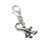 Gecko lizard TINY sterling silver clip charm TINY .925 charms