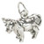 Cow sterling silver charm .925 Milking Daisy Cows charms