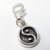 Yin Yang Tiny sterling silver clip charm .925 Ying Peace Calm charms side view