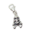 Skull & Crossbones tiny sterling silver clip on charm .925 x1 Pirates charms
