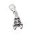 Skull & Crossbones tiny sterling silver clip on charm .925 Pirates charms