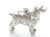 Spaniel Dog sterling silver charm .925 Spaniels dogs charms side view