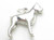 Boston Terrier dog sterling silver charm .925 Terriers Dogs charms side view