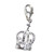 Crown sterling silver clip charm .925 Crowns Queen King charms
