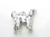 Afghan dog sterling silver charm .925 Afgans Dogs charms side view
