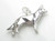 German Shepherd dog sterling silver charm .925 dogs charms A1 side view
