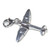 Spitfire plane sterling silver clip charm .925 x 1 Spitfires planes charms