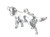 Setter Dog sterling silver charm .925 Irish Red Setters dogs charms alternate view