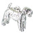 Airedale Terrier Dog sterlng silver charms .925 x1 Airdales dogs charms