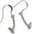 Shillelagh stick sterling silver hook earrings .925 Irish Good Luck drops