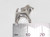 Spaniel Dog sterling silver plain charm .925 Spaniels dogs charms size example