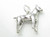 Jack Russell Terrier Dog sterling silver charm .925 x 1 Dogs charms side view