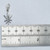 Cannabis leaf on clip sterling silver charm .925 x 1 Drug leaves charms side view
