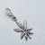 Cannabis leaf on clip sterling silver charm .925 x 1 Drug leaves charms additional view