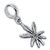 Cannabis leaf on bead fitting sterling silver charm .925 x 1 Leaves Drug charms